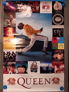 Vintage OOP 2005 Queen Albums Freddie Mercury Poster